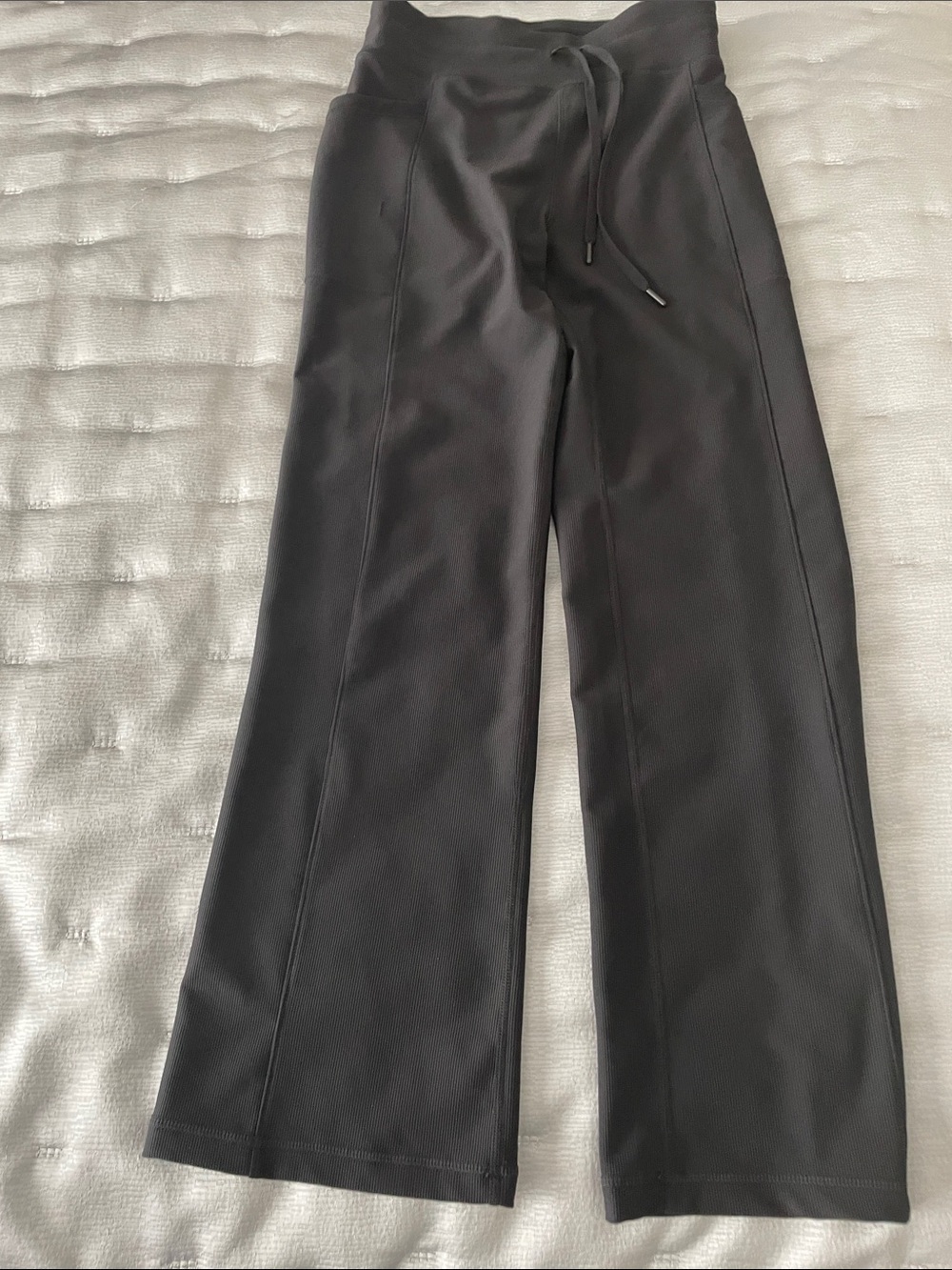 32 Degrees Black Wide-Leg Pull-On Drawcord Pants
